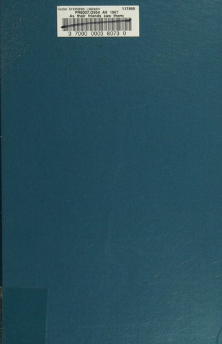 As their friends saw them; (Essay index reprint series)