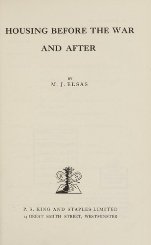 Housing before the war and after