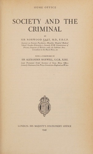 Society and the criminal