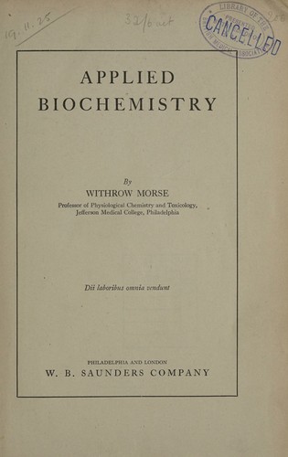 Applied biochemistry