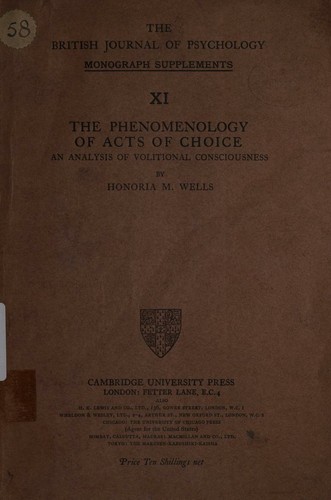 The phenomenology of acts of choice