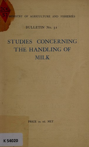 Studies concerning the handling of milk ..