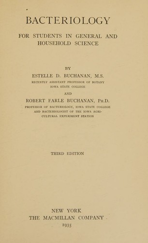 Bacteriology, for Students in General and Household Science, Fourth Edition