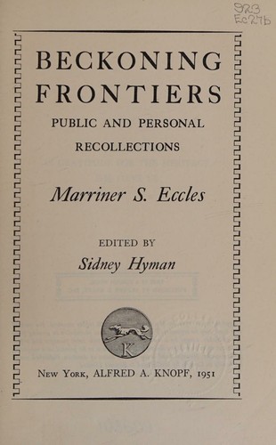 Beckoning frontiers