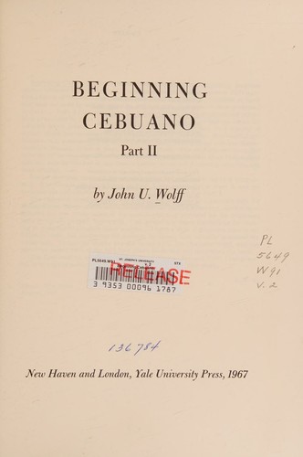Beginning Cebuano (Linguistic)