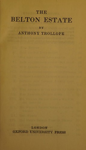 The Belton Estate (The World's Classics)