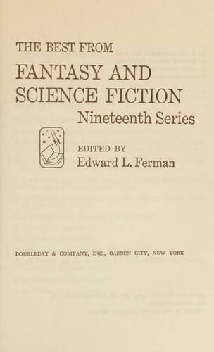 The Best from Fantasy and Science Fiction, Nineteenth Series