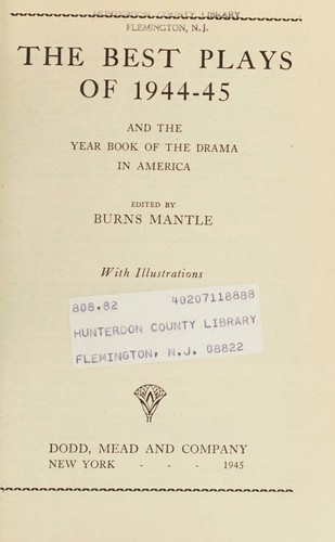 The Best Plays 1944-1945 (in Original Dust Jacket)