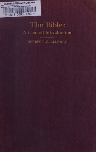The Bible : a general introduction,