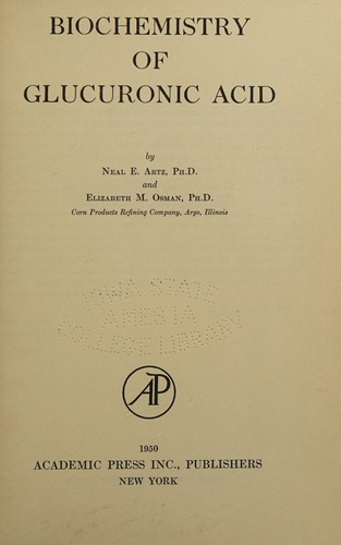 Biochemistry of glucuronic acid,