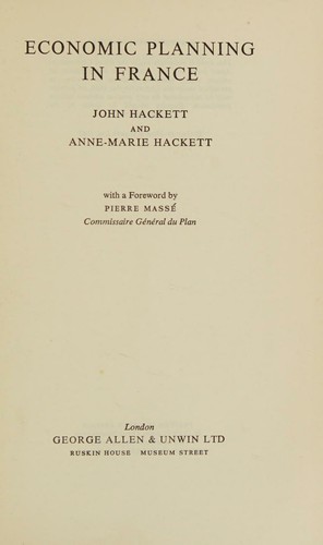 Economic planning in France (University books)