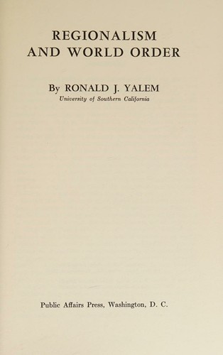 Regionalism and world order