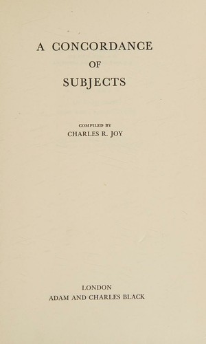 A concordance of subjects