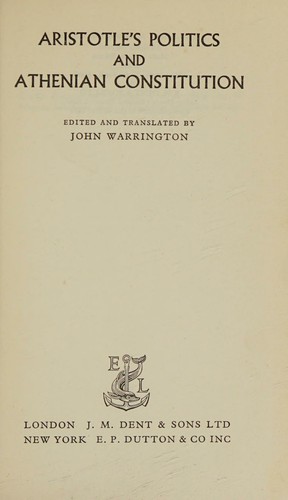 Politics, and, Athenaion politica