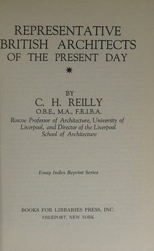 Representative British architects of the present day