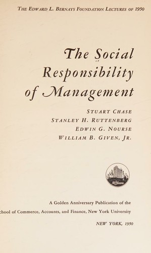 The Social Responsibility of Management