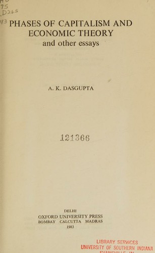 Phases of Capitalism and Economic Theory