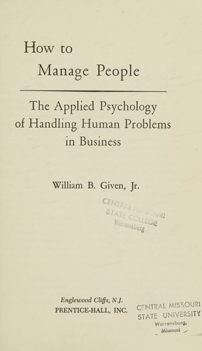 How to manage people