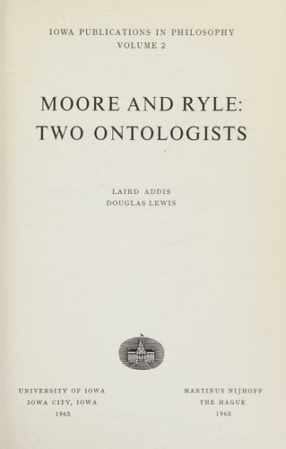 Moore and Ryle