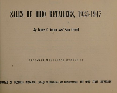 Sales of Ohio retailers, 1935-1947