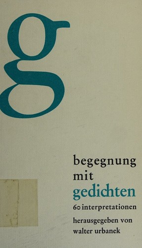 Begegnung mit Gedichten