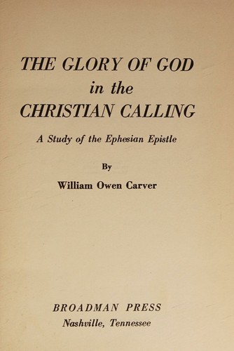 The glory of God in the Christian calling
