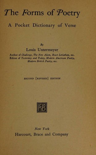 The forms of poetry