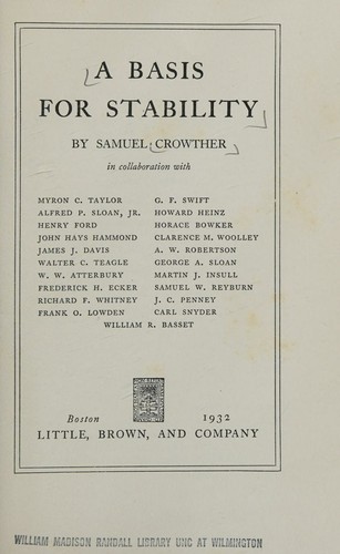 A Basis for Stability