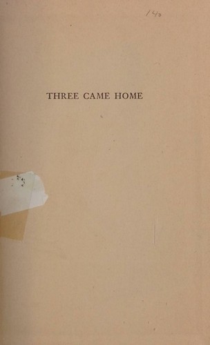 Three came home (Time reading program special edition) by Agnes Newton Keith (1981-05-03)