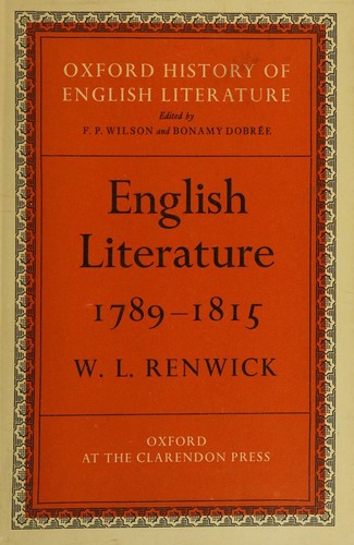 ENGLISH LITERATURE 1789-1815 Oxford History of English Literature, Vol. IX