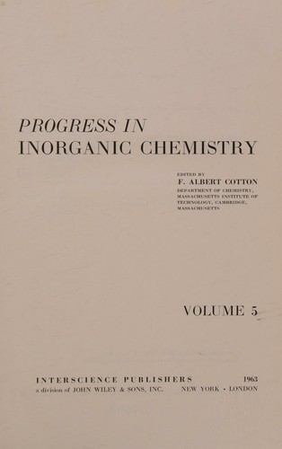 Progress in Inorganic Chemistry, Volume 5