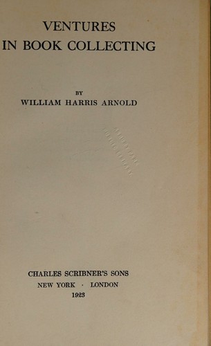 Ventures in Book Collecting
