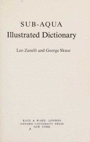 Sub-aqua illustrated dictionary