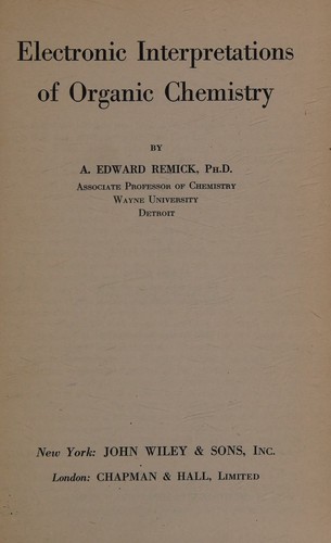 Electronic interpretations of organic chemistry