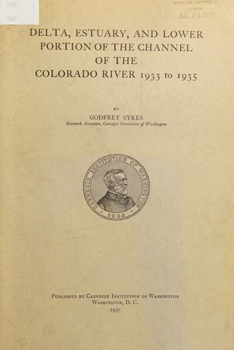 Delta, estuary, and lower portion of the channel of the Colorado River 1933 to 1935