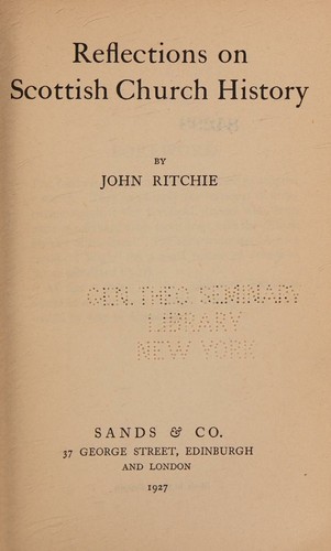 Reflections on Scottish church history