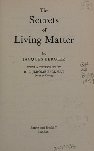 The secrets of living matter