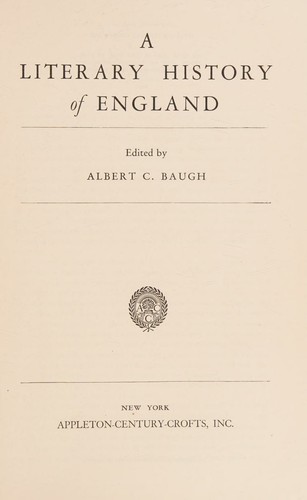 A Literary History of England