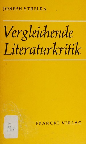 VERGLEICHENDE LITERATURKRITIK