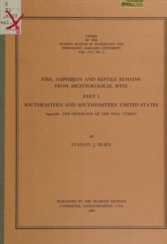 Fish, amphibian, and reptile remains from arch¦ological sites