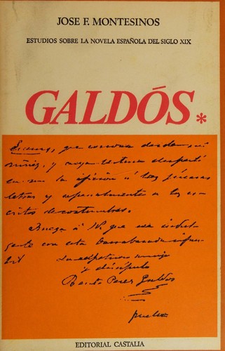 Galdos, Tomo II (Estudios sobre la novela española del siglo XIX)