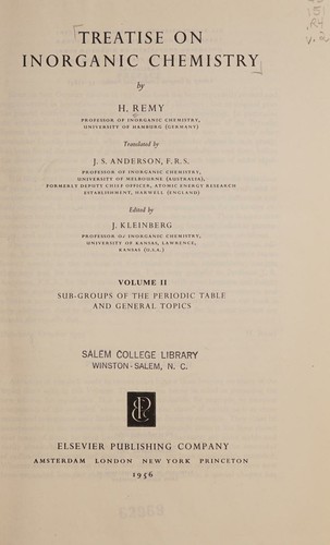 STRUCTURAL CHEMISTRY OF INORGANIC COMPOUNDS VOLUME TWO