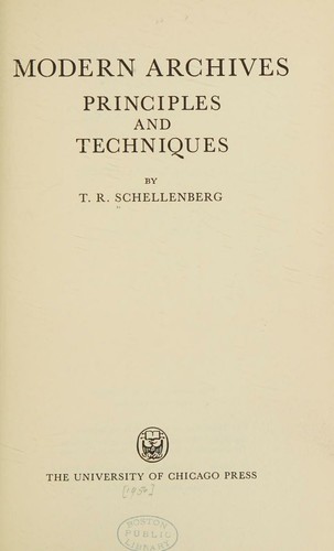 Modern Archives Principles and Techniques