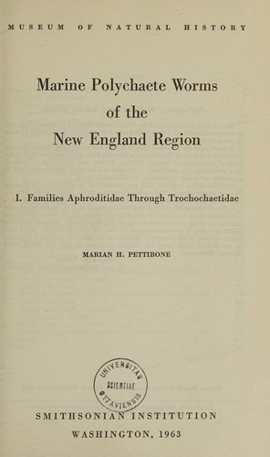 Marine polychaete worms of the New England region