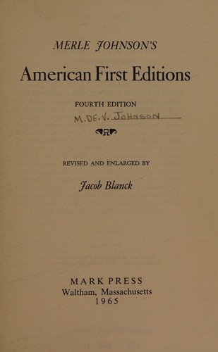 american first editions