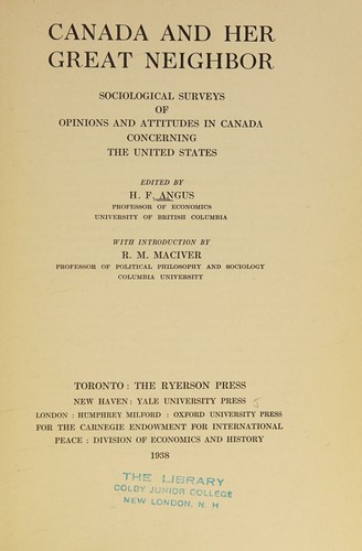 Canada and Her Great Neighbor