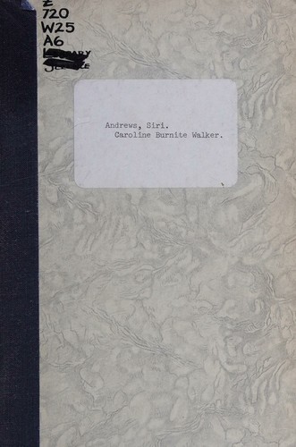 Caroline Burnite Walker