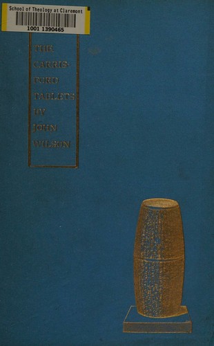 The Carrisford tablets