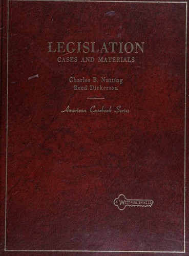 Cases And Materials On Legislation