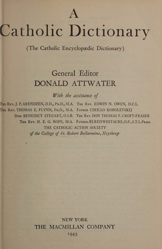 A Catholic Dictionary